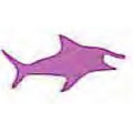 Mylar Confetti Shapes Shark (2")